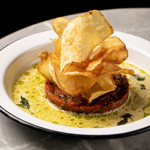 Tartare de tomate e cogumelo